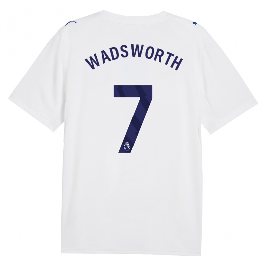 גברים כדורגל Sam Wadsworth #7 צי כחול לבן ג'רזי קיט שלישי 2026/27