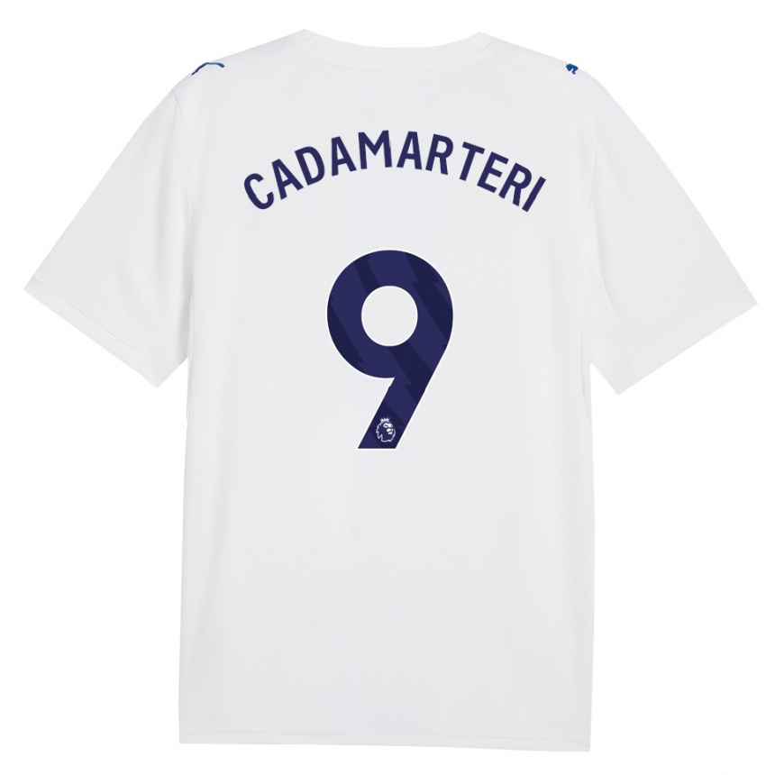גברים כדורגל Caelan Cadamarteri #9 צי כחול לבן ג'רזי קיט שלישי 2026/27