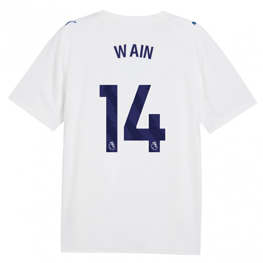 גברים כדורגל Jake Wain #14 צי כחול לבן ג'רזי קיט שלישי 2026/27