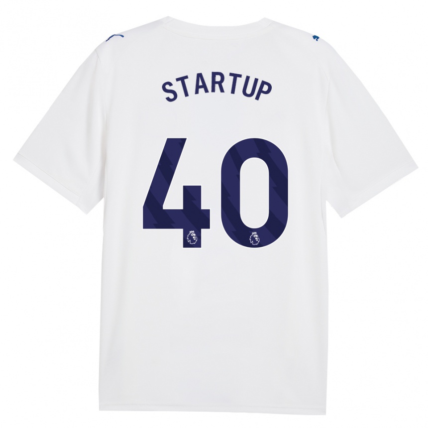 גברים כדורגל Katie Startup #40 צי כחול לבן ג'רזי קיט שלישי 2026/27