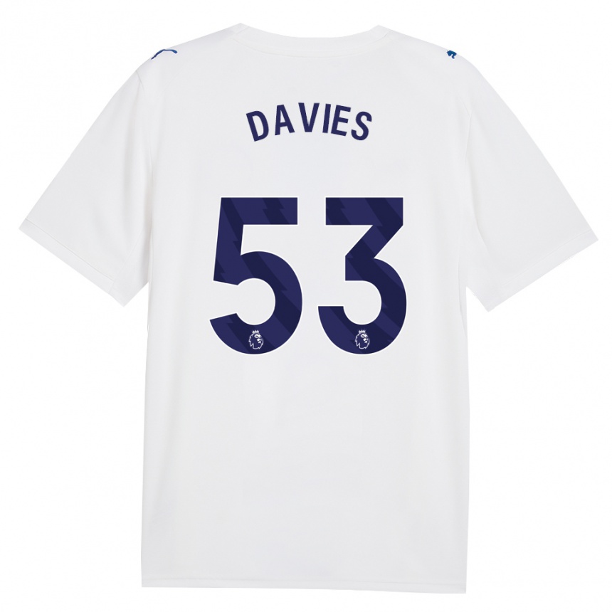 גברים כדורגל Mayzee Davies #53 צי כחול לבן ג'רזי קיט שלישי 2026/27