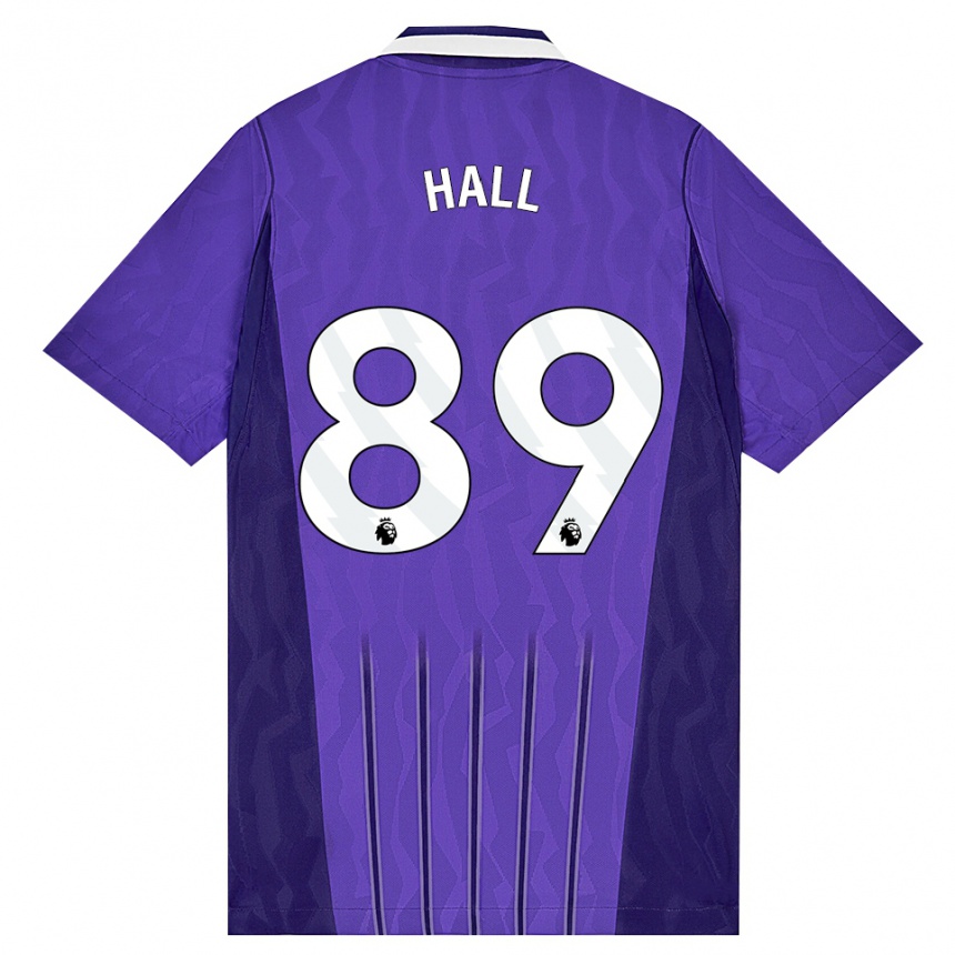 גברים כדורגל Tye Hall #89 סגול לבן ג'רזי קיט שלישי 2026/27