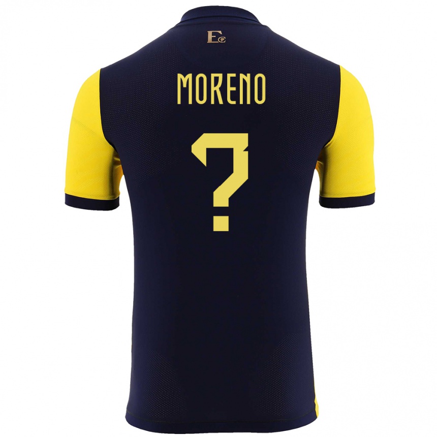ילדים כדורגל אקוודור Luis Moreno #0 צהוב ג'רזי ביתית 24-26