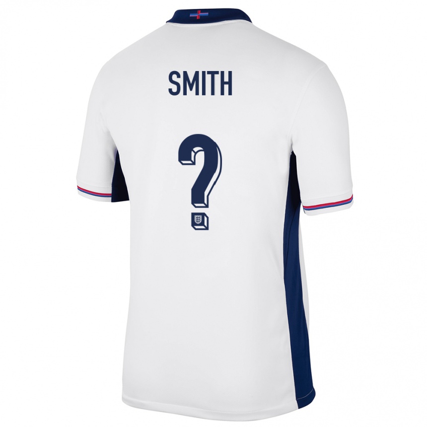 ילדים כדורגל אנגליה Reece Smith #0 לבן ג'רזי ביתית 24-26