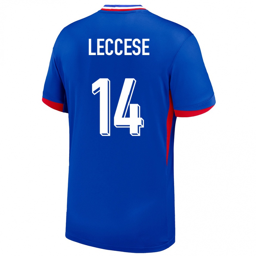 ילדים כדורגל צרפת Milan Leccese #14 כְּחוֹל ג'רזי ביתית 24-26