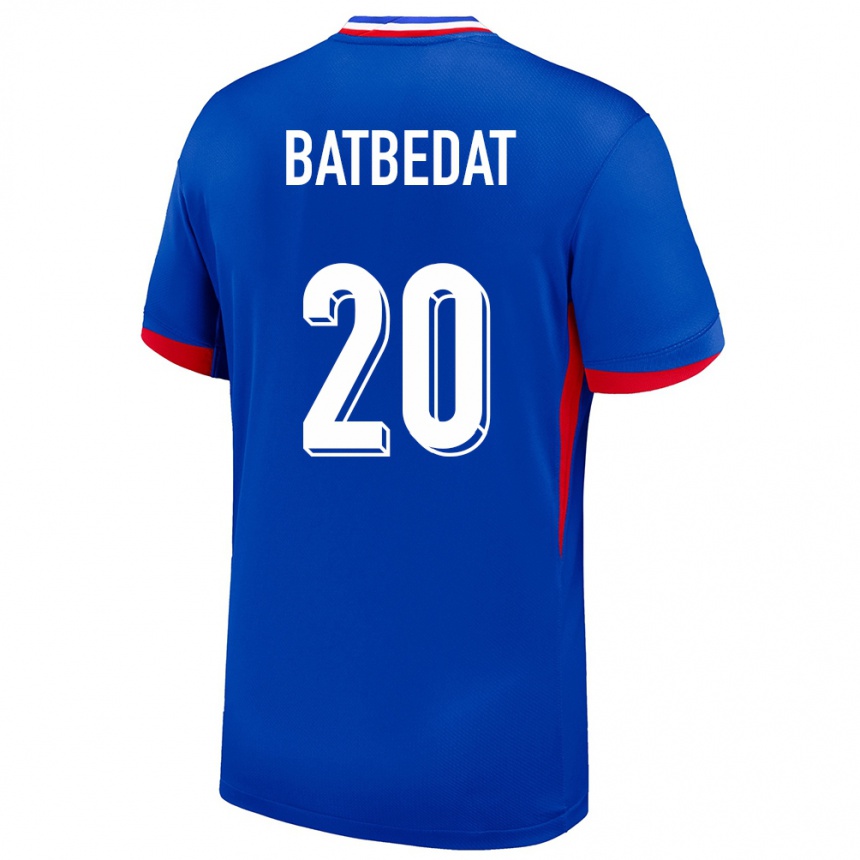 ילדים כדורגל צרפת Lucas Batbedat #20 כְּחוֹל ג'רזי ביתית 24-26