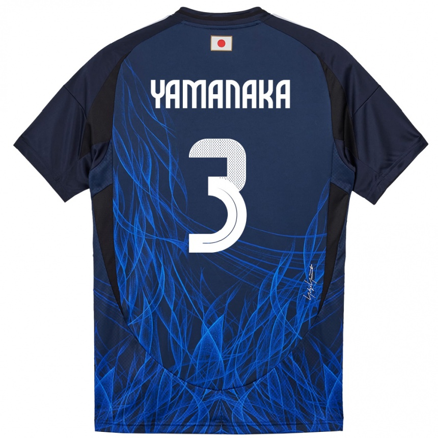 ילדים כדורגל יַפָּן Yuki Yamanaka #3 כחול כהה ג'רזי ביתית 24-26