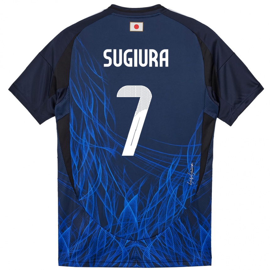 ילדים כדורגל יַפָּן Shungo Sugiura #7 כחול כהה ג'רזי ביתית 24-26