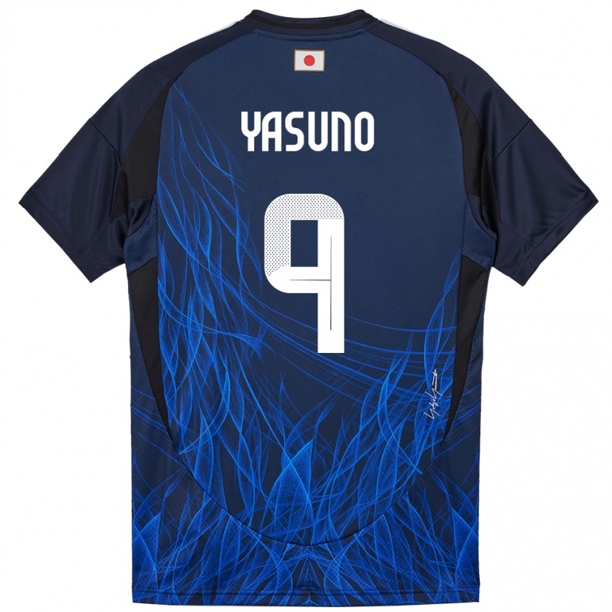 ילדים כדורגל יַפָּן Takumi Yasuno #9 כחול כהה ג'רזי ביתית 24-26