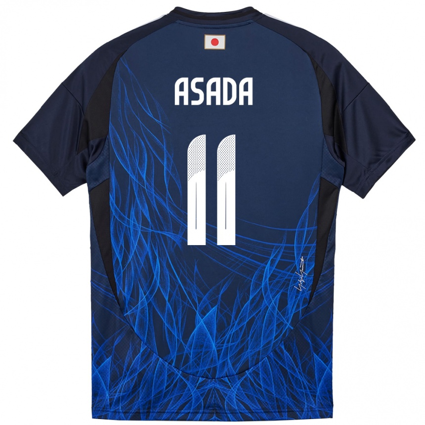 ילדים כדורגל יַפָּן Hiroto Asada #11 כחול כהה ג'רזי ביתית 24-26