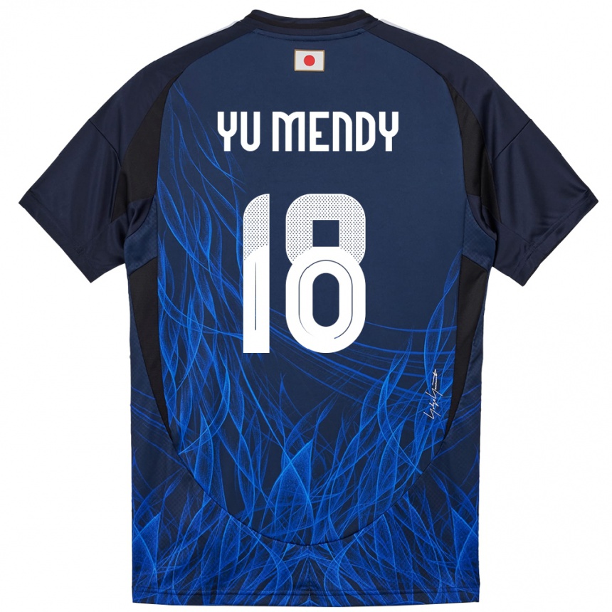 ילדים כדורגל יַפָּן Simon Yu Mendy #18 כחול כהה ג'רזי ביתית 24-26