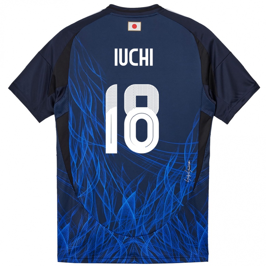 ילדים כדורגל יַפָּן Yosuke Iuchi #18 כחול כהה ג'רזי ביתית 24-26