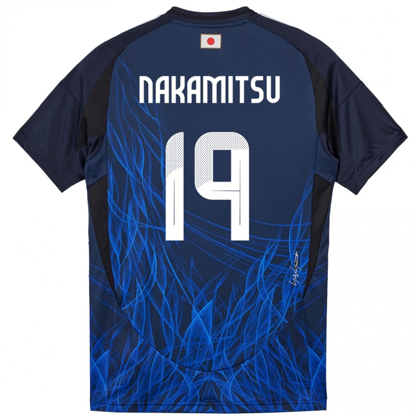 ילדים כדורגל יַפָּן Kanata Nakamitsu #19 כחול כהה ג'רזי ביתית 24-26