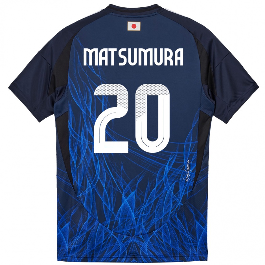 ילדים כדורגל יַפָּן Yuta Matsumura #20 כחול כהה ג'רזי ביתית 24-26