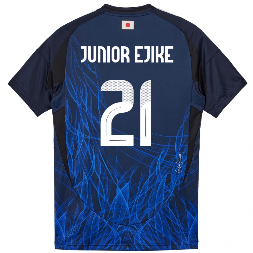 ילדים כדורגל יַפָּן Ibuki Vincent Junior Ejike #21 כחול כהה ג'רזי ביתית 24-26