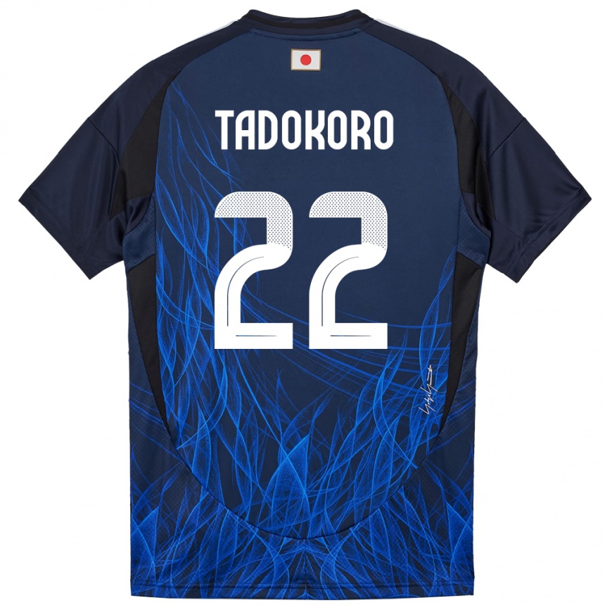ילדים כדורגל יַפָּן Rio Tadokoro #22 כחול כהה ג'רזי ביתית 24-26