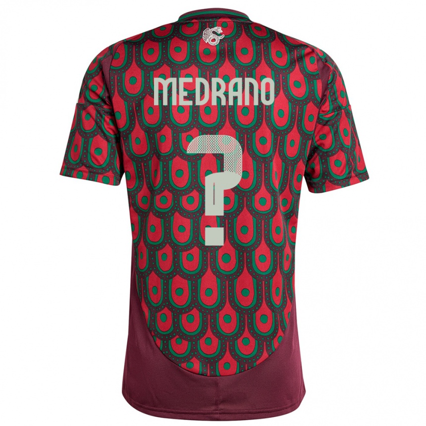 ילדים כדורגל מקסיקו Mau Medrano #0 חוּם עֲרמוֹנִי ג'רזי ביתית 24-26