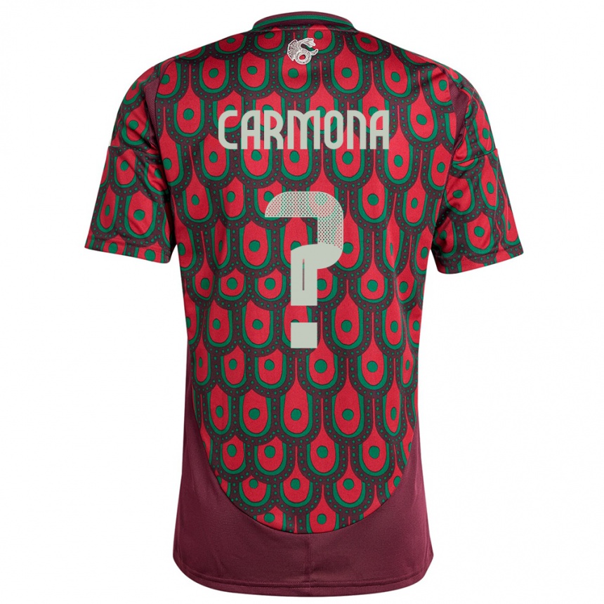 ילדים כדורגל מקסיקו Luis Carmona #0 חוּם עֲרמוֹנִי ג'רזי ביתית 24-26
