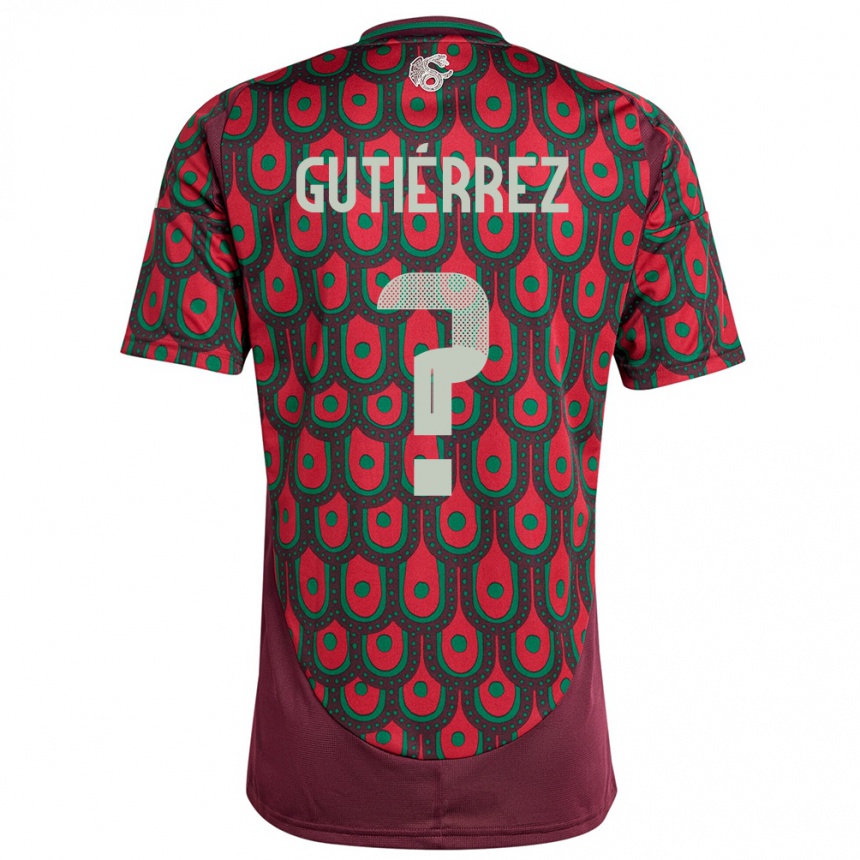 ילדים כדורגל מקסיקו Alex Gutiérrez #0 חוּם עֲרמוֹנִי ג'רזי ביתית 24-26