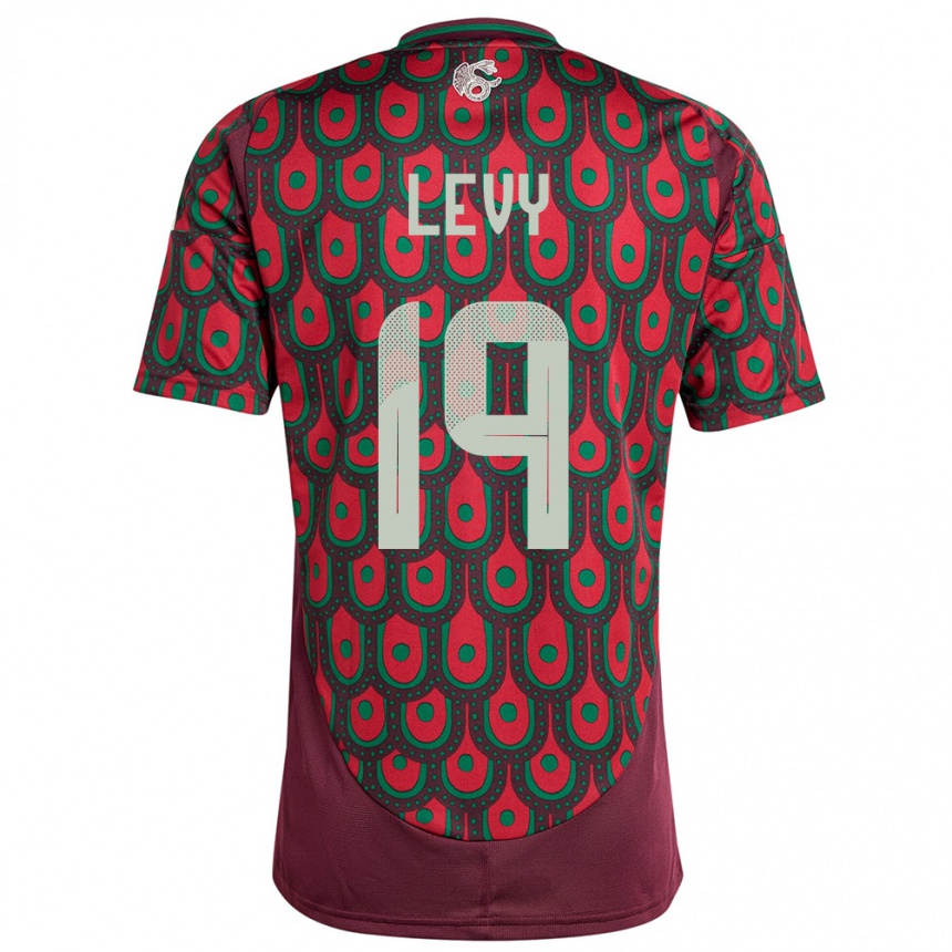 ילדים כדורגל מקסיקו Mateo Levy #19 חוּם עֲרמוֹנִי ג'רזי ביתית 24-26