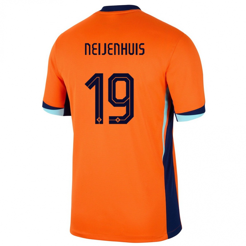 ילדים כדורגל הולנד Kelvin Neijenhuis #19 תפוז ג'רזי ביתית 24-26