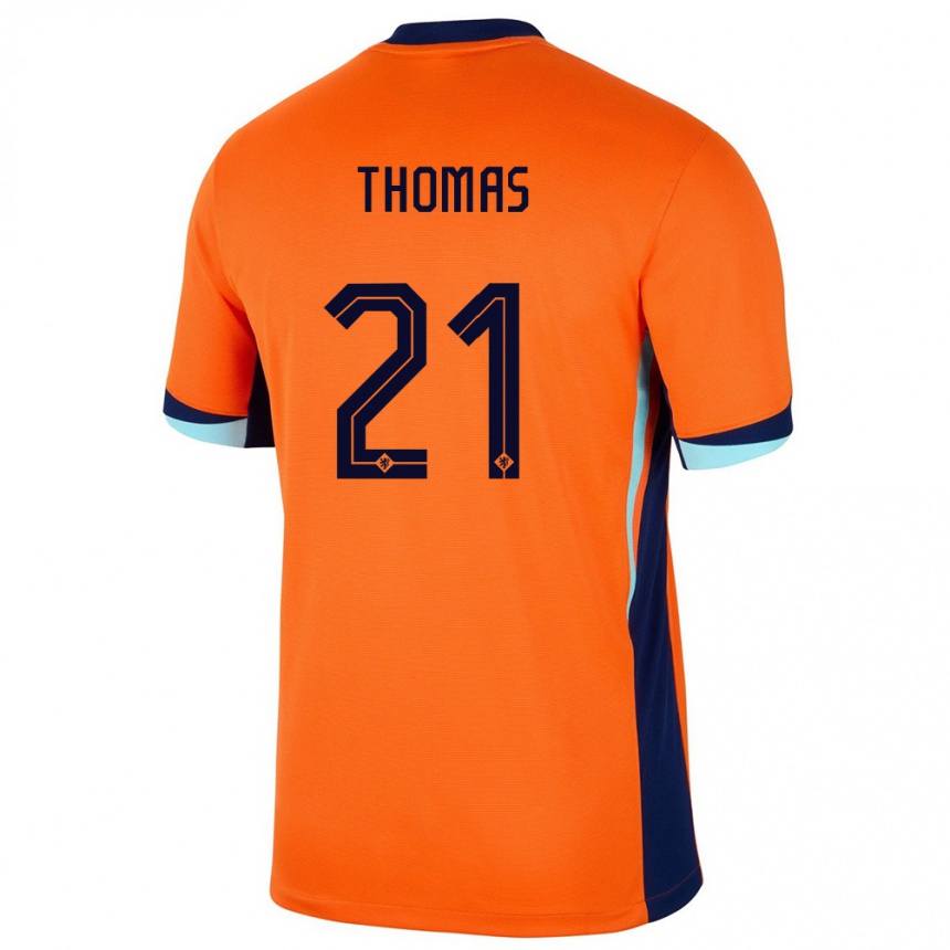 ילדים כדורגל הולנד Ayodele Thomas #21 תפוז ג'רזי ביתית 24-26