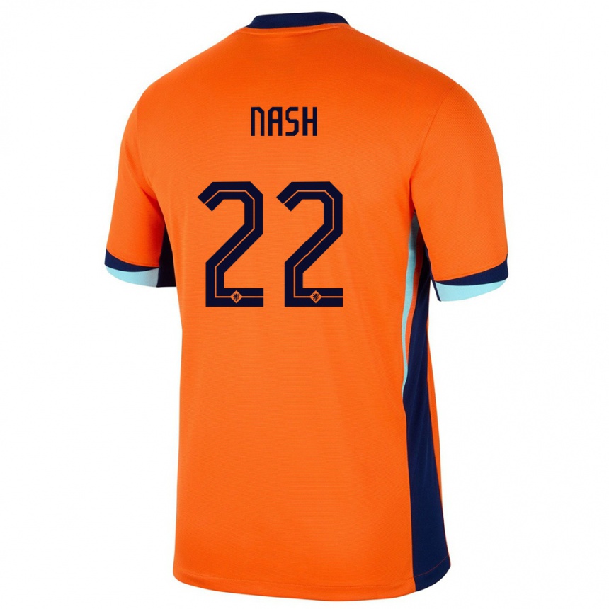 ילדים כדורגל הולנד Pharell Nash #22 תפוז ג'רזי ביתית 24-26