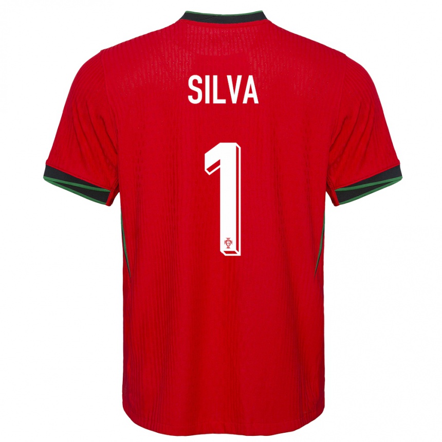 ילדים כדורגל פורטוגל Dinis Silva #1 אָדוֹם ג'רזי ביתית 24-26