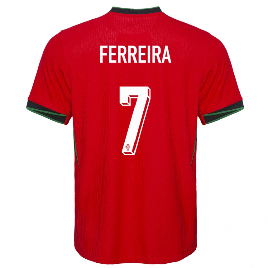 ילדים כדורגל פורטוגל Tiago Ferreira #7 אָדוֹם ג'רזי ביתית 24-26
