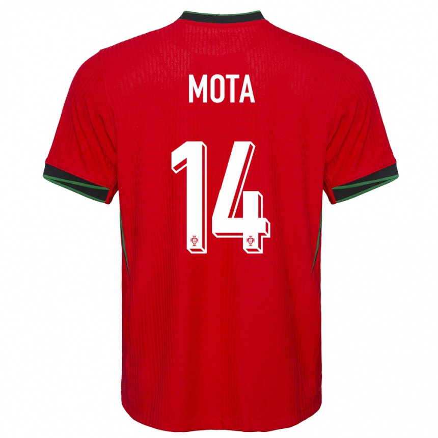 ילדים כדורגל פורטוגל Edgar Mota #14 אָדוֹם ג'רזי ביתית 24-26