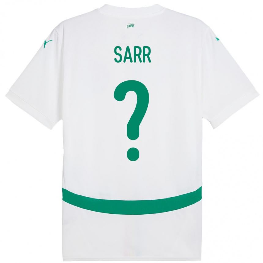 ילדים כדורגל סנגל Assane Sarr #0 לָבָן ג'רזי ביתית 24-26