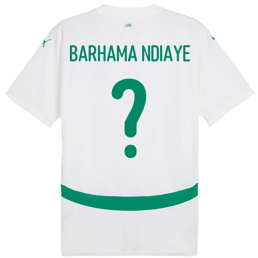 ילדים כדורגל סנגל Sidy Barhama Ndiaye #0 לָבָן ג'רזי ביתית 24-26