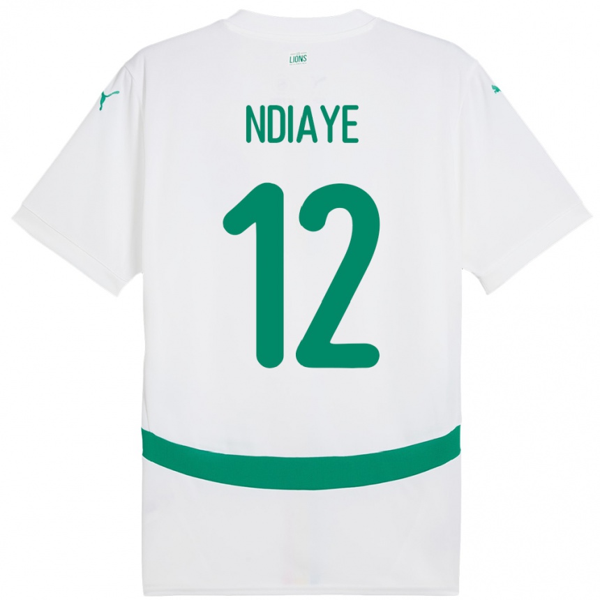 ילדים כדורגל סנגל Babacar Ndiaye #12 לָבָן ג'רזי ביתית 24-26