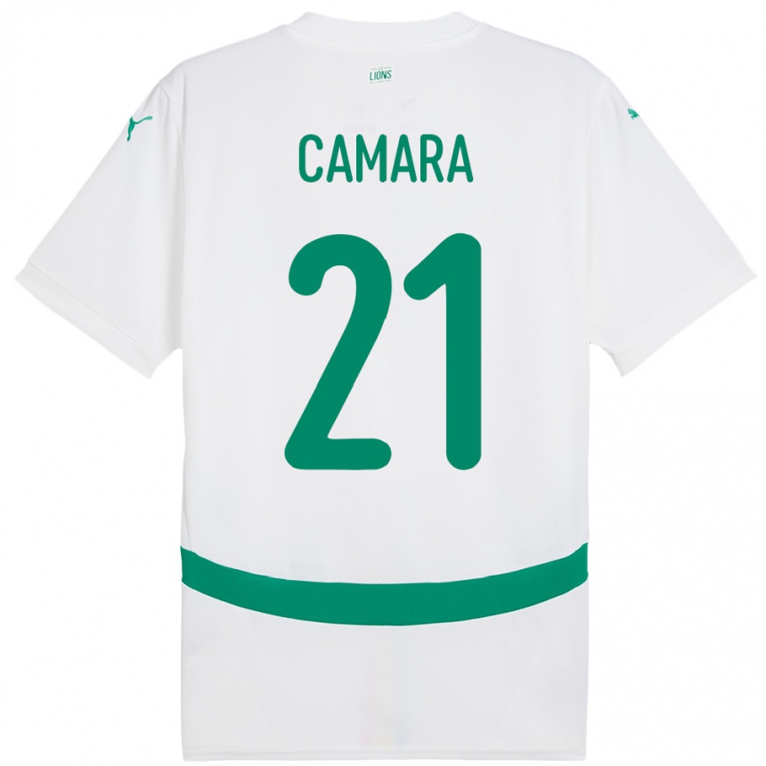 ילדים כדורגל סנגל Mamadou Camara #21 לָבָן ג'רזי ביתית 24-26