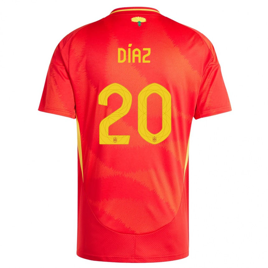 ילדים כדורגל ספרד Mario Díaz #20 אָדוֹם ג'רזי ביתית 24-26