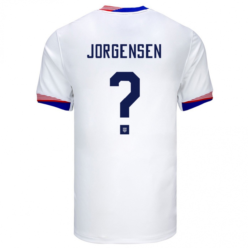 ילדים כדורגל ארצות הברית Owen Jorgensen #0 לבן ג'רזי ביתית 24-26