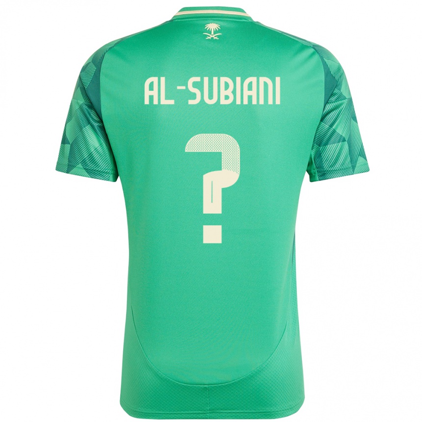 ילדים כדורגל ערב הסעודית Faisal Al-Subiani #0 יָרוֹק ג'רזי ביתית 24-26