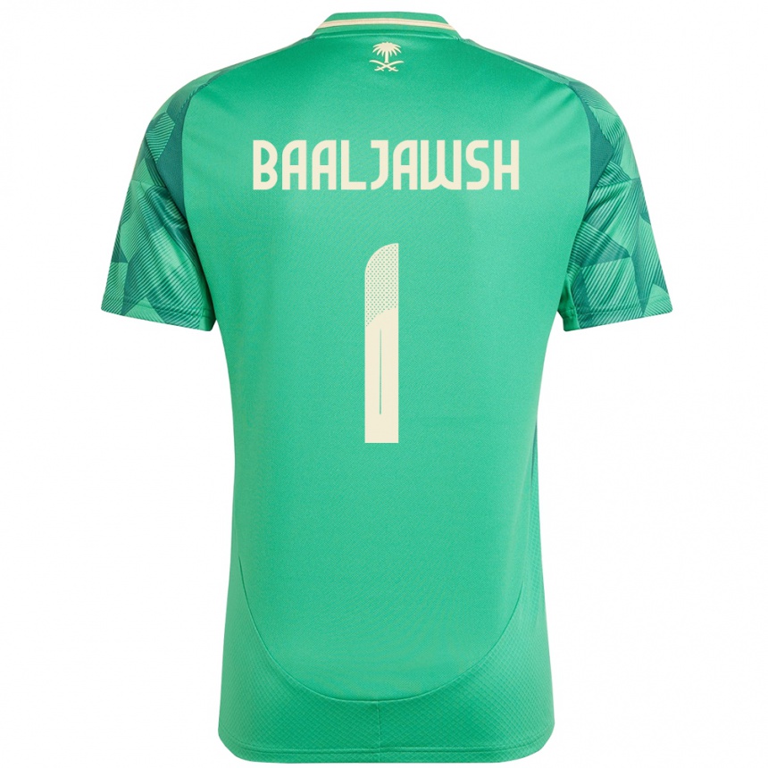 ילדים כדורגל ערב הסעודית Turki Baaljawsh #1 יָרוֹק ג'רזי ביתית 24-26