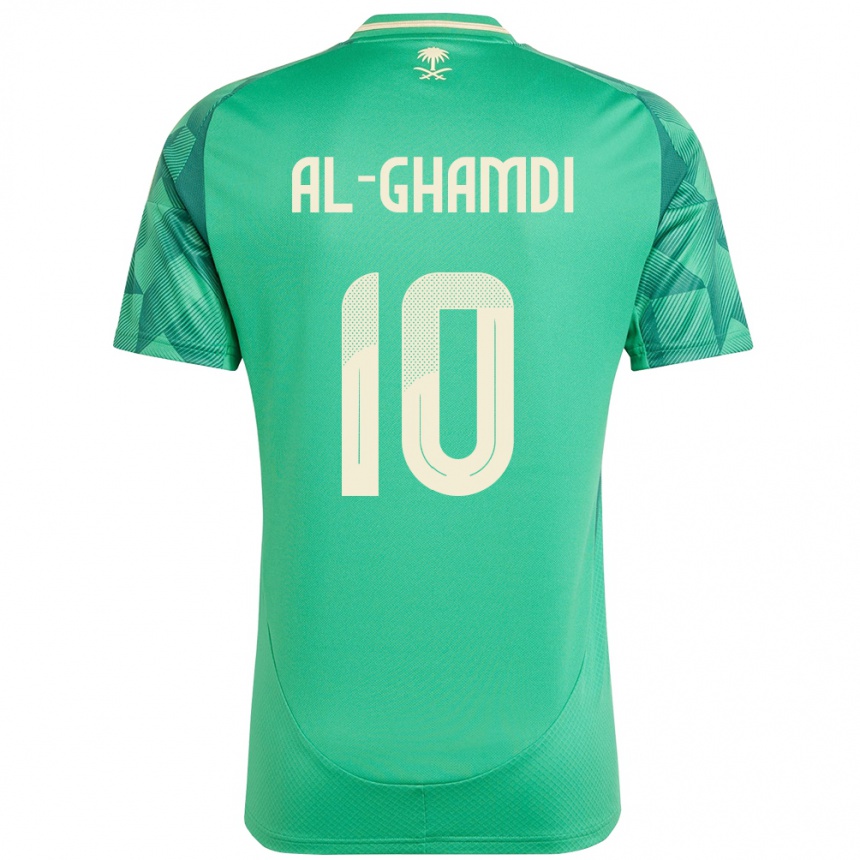 ילדים כדורגל ערב הסעודית Ziyad Al-Ghamdi #10 יָרוֹק ג'רזי ביתית 24-26