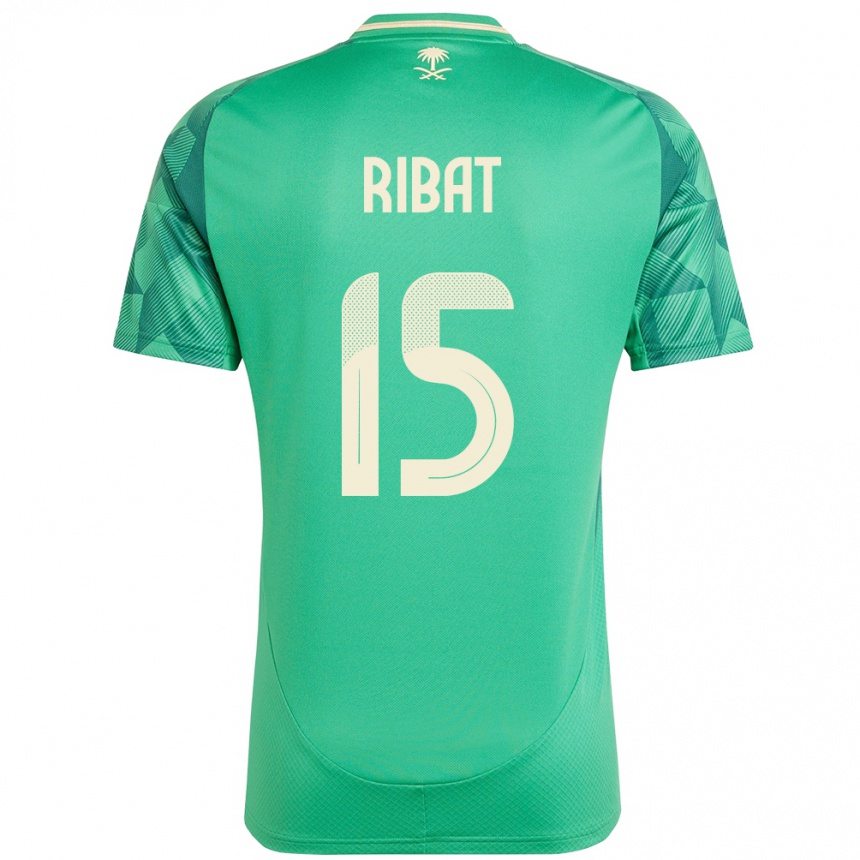 ילדים כדורגל ערב הסעודית Abdulaziz Ribat #15 יָרוֹק ג'רזי ביתית 24-26