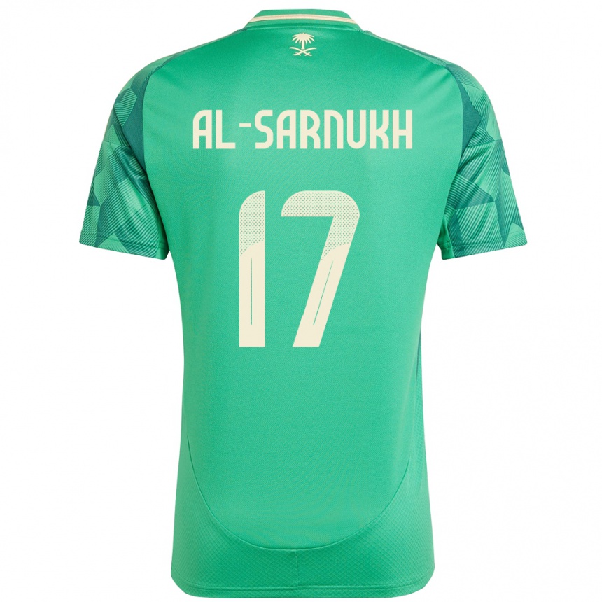 ילדים כדורגל ערב הסעודית Mohamed Al-Sarnukh #17 יָרוֹק ג'רזי ביתית 24-26