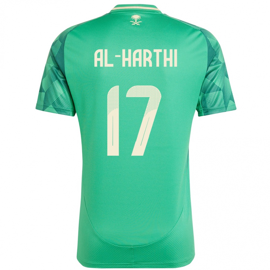 ילדים כדורגל ערב הסעודית Adel Al-Harthi #17 יָרוֹק ג'רזי ביתית 24-26