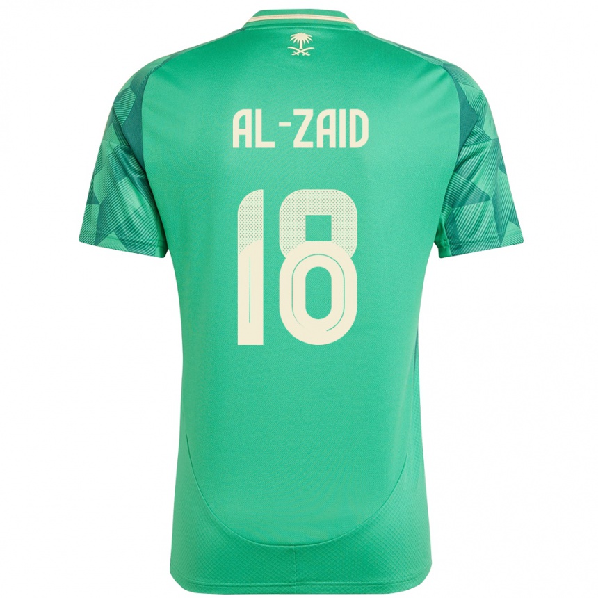 ילדים כדורגל ערב הסעודית Suhayb Al-Zaid #18 יָרוֹק ג'רזי ביתית 24-26