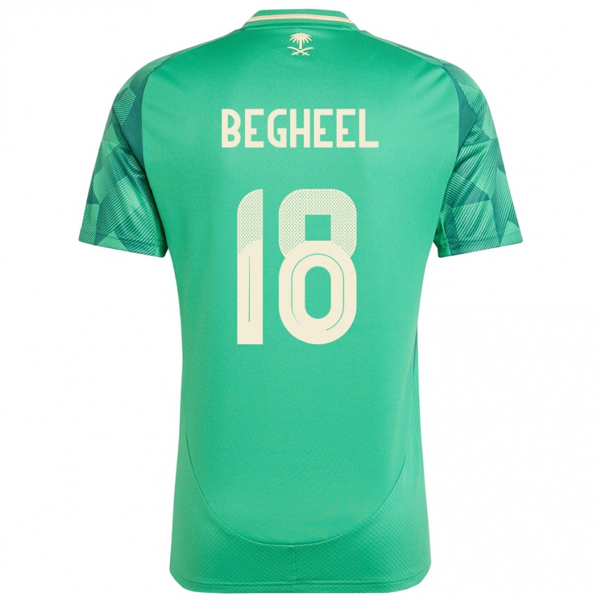 ילדים כדורגל ערב הסעודית Qasem Begheel #18 יָרוֹק ג'רזי ביתית 24-26