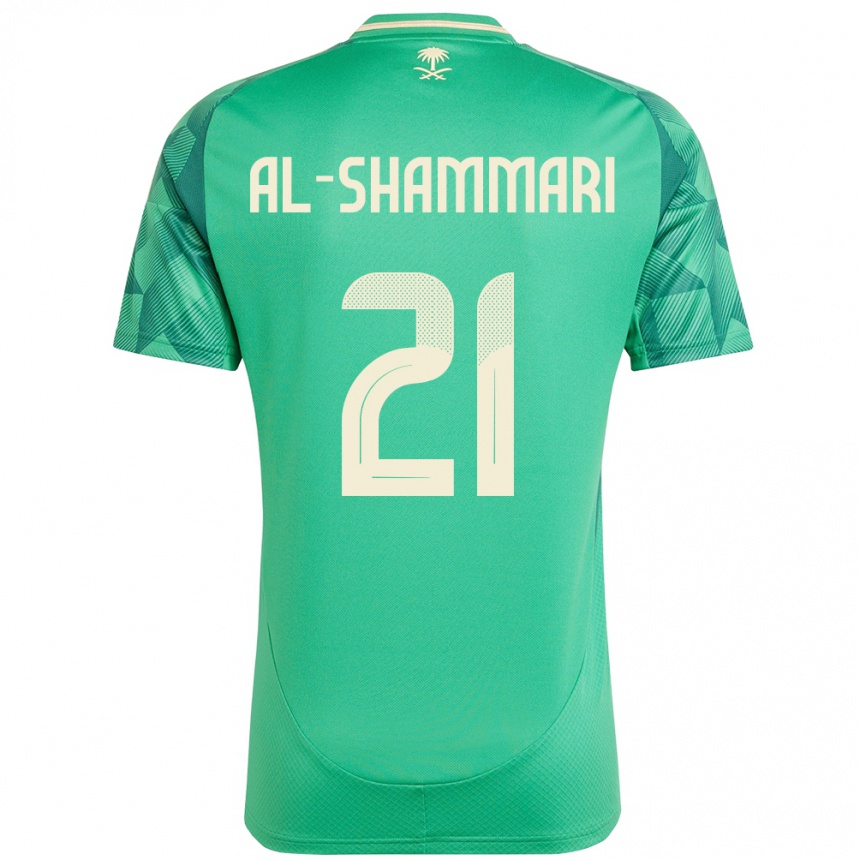 ילדים כדורגל ערב הסעודית Musaed Al-Shammari #21 יָרוֹק ג'רזי ביתית 24-26