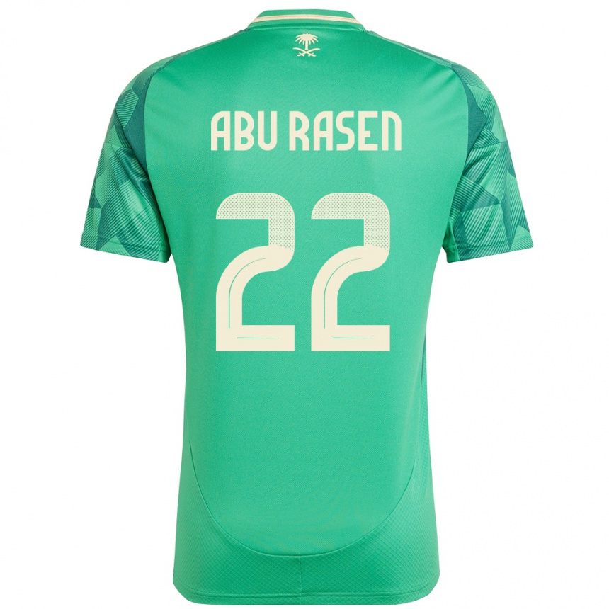 ילדים כדורגל ערב הסעודית Ahmad Abu Rasen #22 יָרוֹק ג'רזי ביתית 24-26