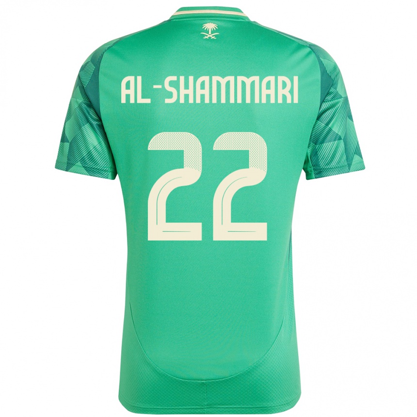 ילדים כדורגל ערב הסעודית Affas Al-Shammari #22 יָרוֹק ג'רזי ביתית 24-26