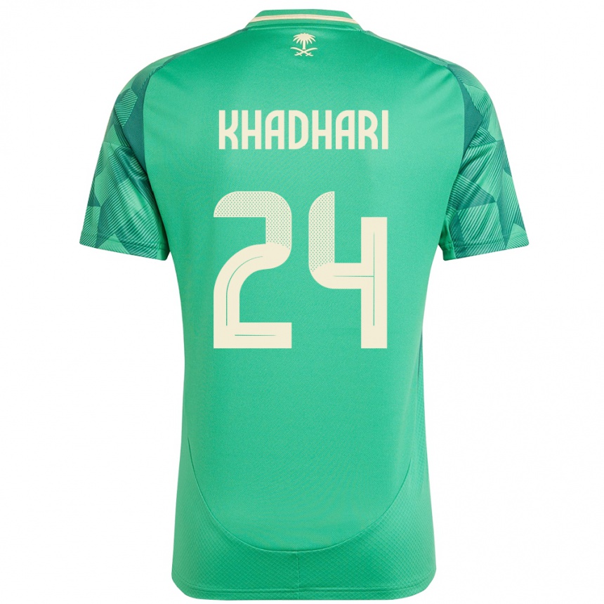 ילדים כדורגל ערב הסעודית Murad Khadhari #24 יָרוֹק ג'רזי ביתית 24-26