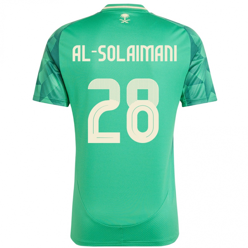 ילדים כדורגל ערב הסעודית Solaiman Al-Solaimani #28 יָרוֹק ג'רזי ביתית 24-26