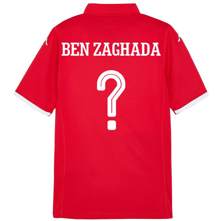 ילדים כדורגל תוניסיה Mohamed Amine Ben Zaghada #0 אָדוֹם ג'רזי ביתית 24-26